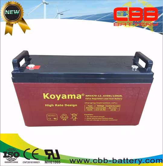 Batterie de décharge à haut débit à cycle profond 12V 135ah 470W/15mins