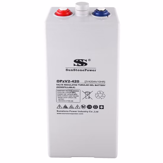 Sunstone Fabrication Opg Series 2V 350ah Gel Opzv Batterie Batterie au plomb