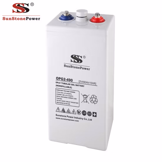Série Opzv batterie solaire plaque tubulaire à cycle profond Gel batterie au plomb 2V 350ah