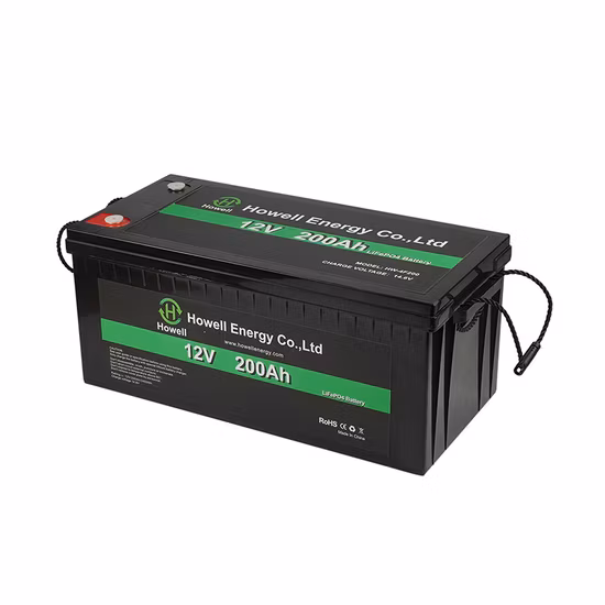 Batterie au lithium LiFePO4 à cycles profonds 200ah 12V avec système d'énergie solaire de 5 ans de garantie